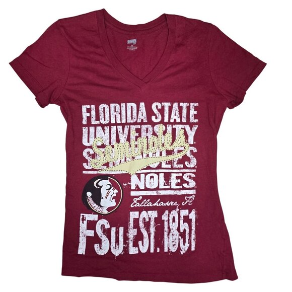 Florida State University Seminoles Women's Red T-Shirt By Soffe Size M Florida - Picture 1 of 3